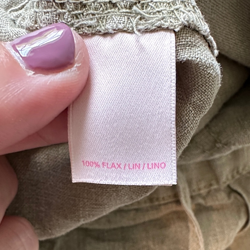 Victoria's Secret Flax Linen Pants size 10 Long - Picture 4 of 7